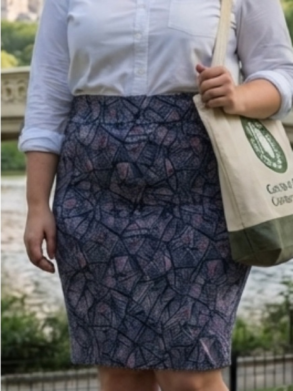 LuLaRoe NWT Cassie Pencil Skirt Aztec Geometric Print Plus Size 3X Office Siren